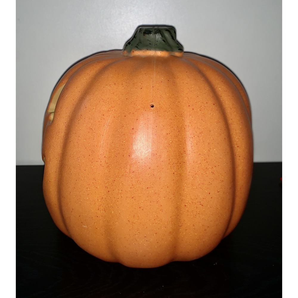 vintage pumpkin blow mold light up battery operated 7.75" tall - Picture 3 of 9